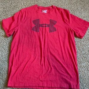 Under Armour size large red super soft red t-shirt.